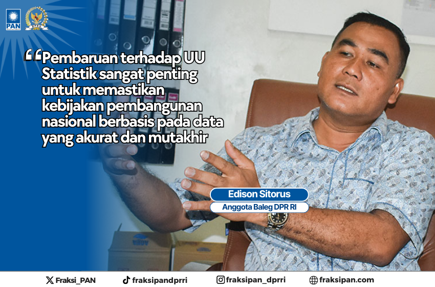  Fraksi PAN Nilai Revisi UU Statistik Sangat Urgen, Tekankan Perlindungan Data Pribadi dan Pemanfaatan Teknologi Baru