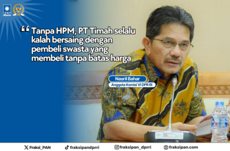 Nasril Bahar Desak Pemerintah Segera Terbitkan HPM Timah